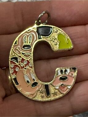 Coach C Gold-Tone Multicolor Enamel Letter C Pendant Necklace